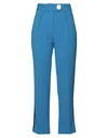 Marani Woman Pants Azure Size 4 Polyester, Viscose, Cotton, Elastane In Blue