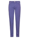 Jacob Cohёn Man Pants Purple Size 38 Cotton, Elastane