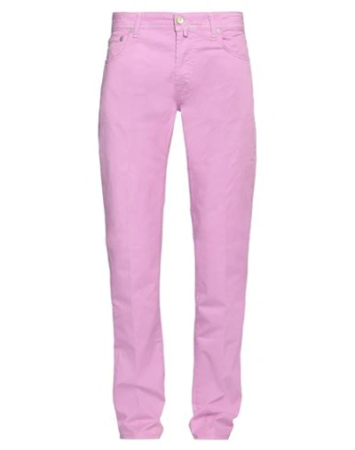 Jacob Cohёn Man Pants Pink Size 34 Cotton, Elastane