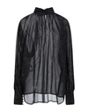 Dondup Woman Blouse Midnight Blue Size 8 Viscose In Blue