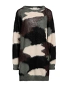 Semicouture Woman Mini Dress Military Green Size Xl Acrylic, Polyamide, Mohair Wool, Virgin Wool In Green