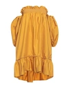 Jijil Woman Mini Dress Mustard Size 6 Cotton, Polyamide, Elastane In Yellow