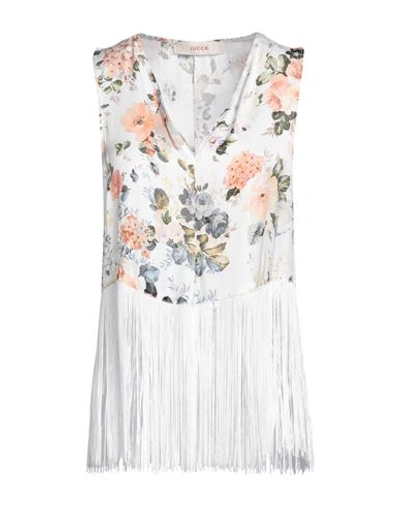 Jucca Woman Top Off White Size 6 Viscose