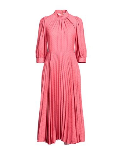 Closet Woman Midi Dress Coral Size 12 Polyester In Red