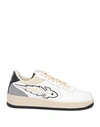 Enterprise Japan Rocket Low Top Leather Sneakers In White