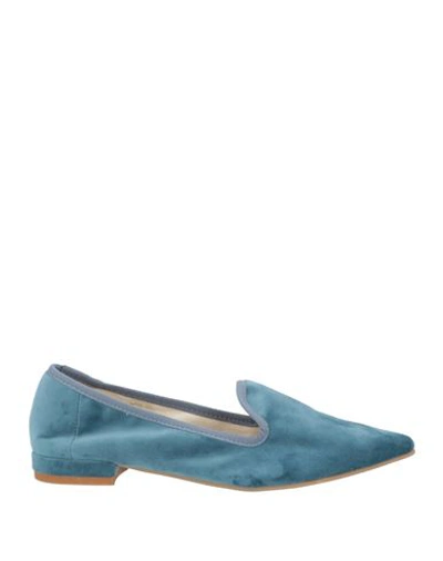 Geneve Woman Loafers Sky Blue Size 11 Textile Fibers