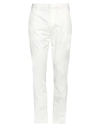 Dondup Man Pants White Size 34 Cotton, Elastane