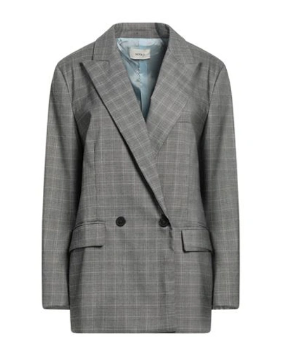 Vicolo Woman Blazer Grey Size M Polyester, Viscose, Elastane