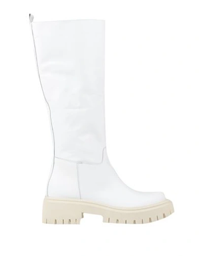 Primadonna Woman Knee Boots White Size 10 Soft Leather