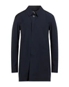 Herno Man Overcoat & Trench Coat Navy Size 40 Polyamide, Elastane In Navy Blue