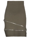 Andreädamo Andreādamo Woman Mini Skirt Military Green Size M Viscose, Polyester, Polyamide, Elastane In Green