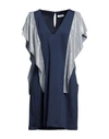 JIJIL JIJIL WOMAN MINI DRESS MIDNIGHT BLUE SIZE 6 COTTON, LYOCELL