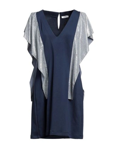 Jijil Woman Mini Dress Midnight Blue Size 6 Cotton, Lyocell