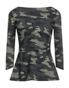 CHIARA BONI LA PETITE ROBE CHIARA BONI LA PETITE ROBE WOMAN T-SHIRT MILITARY GREEN SIZE 8 POLYAMIDE, ELASTANE