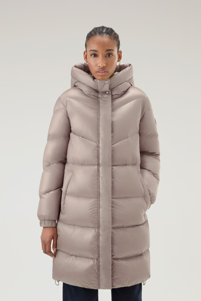 Woolrich Women Light Taupe Size L In Light Taupe