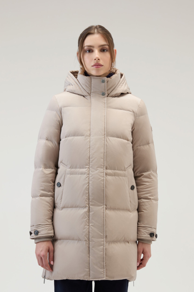 Woolrich Women Light Taupe Size L In Light Taupe
