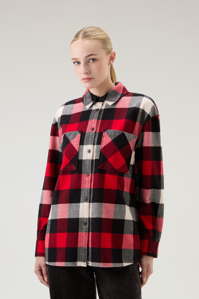 Woolrich Women Red Black Buffalo Size S In Red Black Buffalo