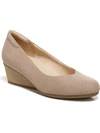 DR. SCHOLL'S SHOES BE READY WOMENS FAUX SUEDE SLIP ON WEDGE HEELS