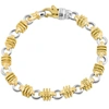 POMPEII3 MEN'S SOLID 14K GOLD (57GRAMS) OR PLATINUM (91GRAM) TWO TONE 8MM BRACELET 8.75"