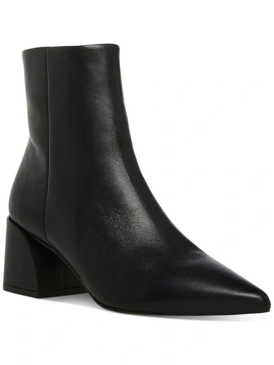 Steve Madden Faris Womens Leather Heels Ankle Boots In Black