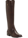 Inc Fawne Womens Wide Calf Leather Riding Boots In Gold