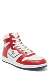 Official Program Court High Top Sneaker In Burgundy/ White/ Dark Blue