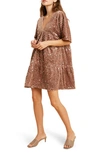 Wishlist Baby Doll Dress In Mauve