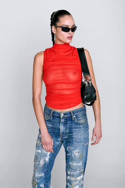 Fw23 Cam Top In Red Rose