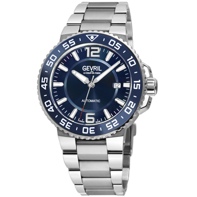 Gevril Riverside Automatic Blue Dial Mens Watch 46702