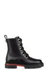 Christian Louboutin Girl's Montana Calf Leather Lace-up Boots, Toddlers/kids In Black