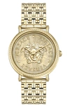 Versace Women's Swiss V-dollar Gold Ion Plated Bracelet Watch 37mm In Multi