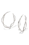 ALEXIS BITTAR INTERTWINED PAVÉ HOOP EARRINGS