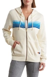 Aviator Nation 5-stripe Zip Hoodie In Vintage White/blue