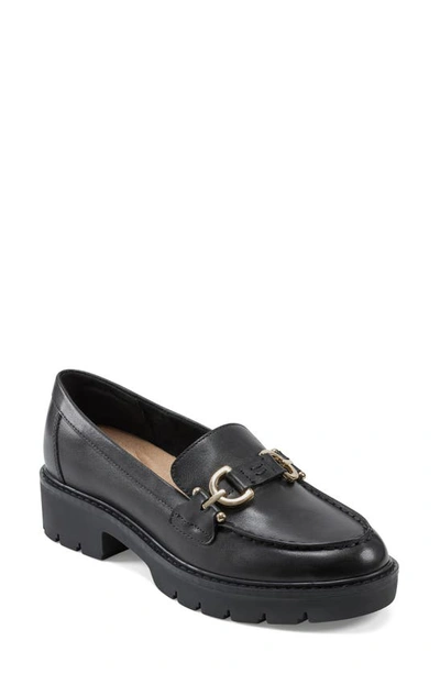 Easy Spirit Kinndle Loafer In Black Leather