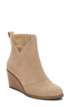 Toms Women's Sutton Asymmetrical Cutout Wedge Booties In Oatmeal