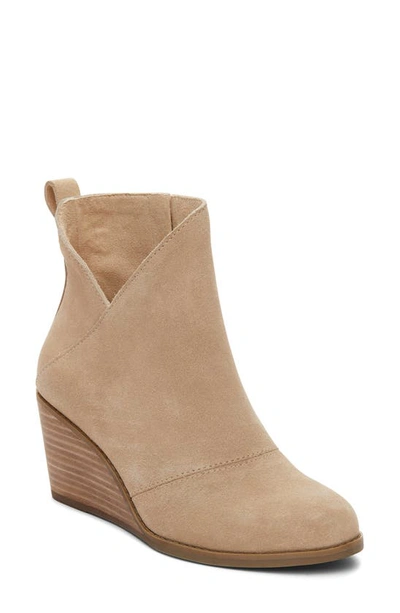 Toms Women's Sutton Asymmetrical Cutout Wedge Booties In Natural