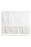 Crane Air Tassel Trim Crib Skirt In White