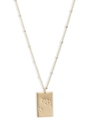 Set & Stones Zodiac Constellation Pendant Necklace In Gold - Capricorn