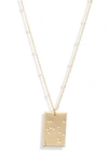 SET & STONES ZODIAC CONSTELLATION PENDANT NECKLACE