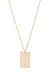 SET & STONES ZODIAC CONSTELLATION PENDANT NECKLACE