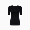 Remain Birger Christensen Remain Rib Cut Out T-shirt In Black