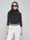 L'agence Aja Turtleneck Sweater In Black