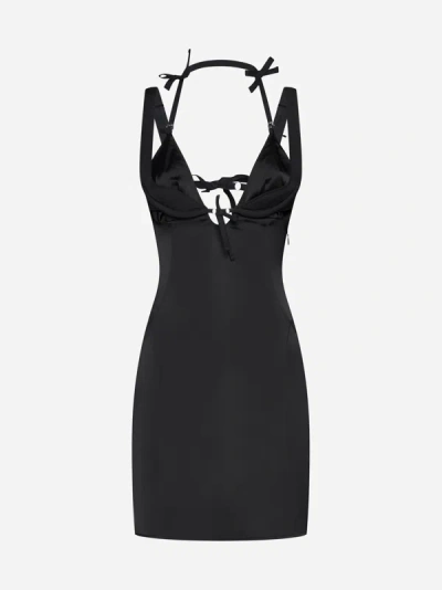 Jacquemus Spaghetti Strap Mini Dress In Black