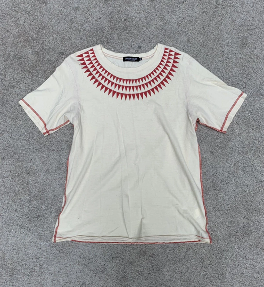 Pre-owned Undercover Scab Giz Tee In Cream/red | ModeSens