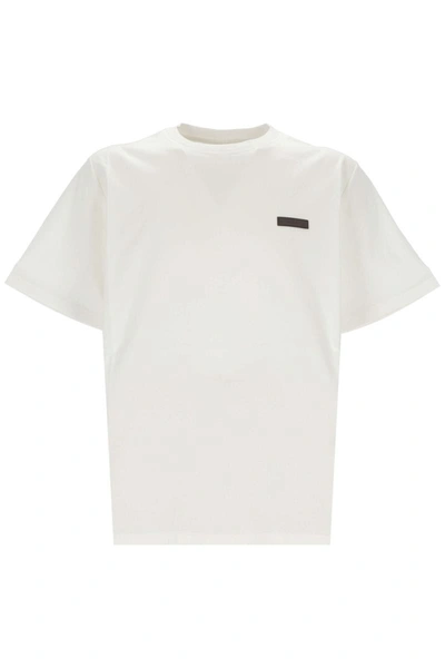 Berluti Leather-trimmed Cotton T-shirt In White