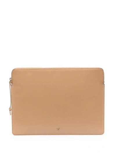 By Malene Birger Aya Recycled-leather Laptop Bag In Brown