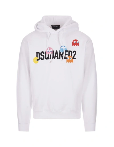 Dsquared2 Logo-print Cotton Hoodie In White