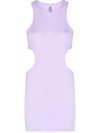 Reina Olga Sleeveless Minidress Featuring Cut-out Detailing In Faded Neon Pink