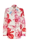 Attico Margot Floral Cotton Shirt Dress In Pinkshades