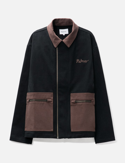 Palmes Doube Zip Jacket In Black